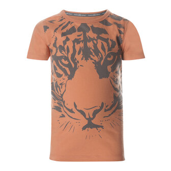 Koko Noko jongens T-shirt donker oranje met all-over print