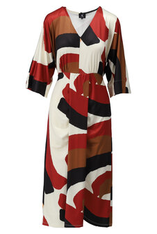 K-design Midi jurk met V-hals &amp; design 