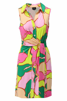 K-design Mouwloze jurk met knopen &amp; design
