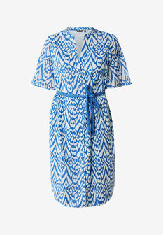 Mexx Wide sleeve dress with cord in Cobalt Blue