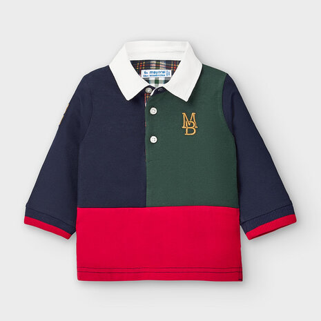 Mayoral Long sleeved polo shirt for baby boy