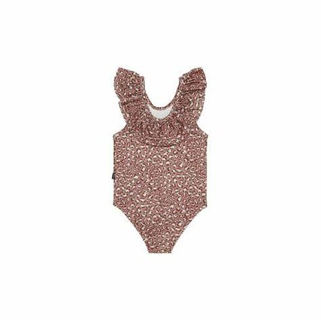 House of jamie Frill Swimsuit Rose Dawn Leopard