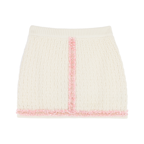 Angel's Face Wilma Knitted Skirt snowdrop/pink