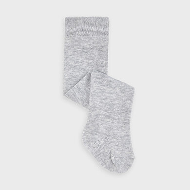 Mayoral Plain tights for newborn girl white and melange grey